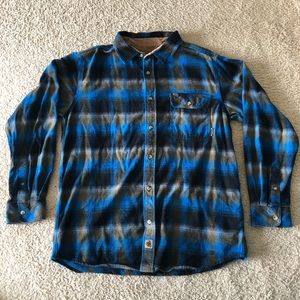 Blue Flannel Shirt Size Large